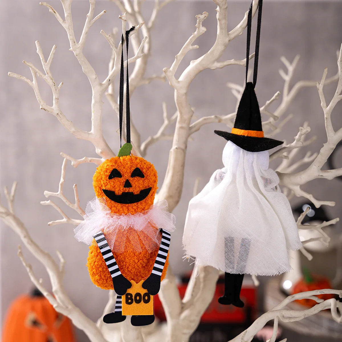 Halloween Hanging Decor - Spooky Black Cat Pumpkin Ghost Skull Ornament for Home Party Lootquake LLC