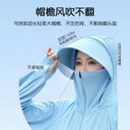 Ice Silk Sun UPF 50+ UV Protection Jacket Big Brim Thin Ice Silk Sun Protection Jackets UV Protection Hooded Windbreaker 4XL 5XL