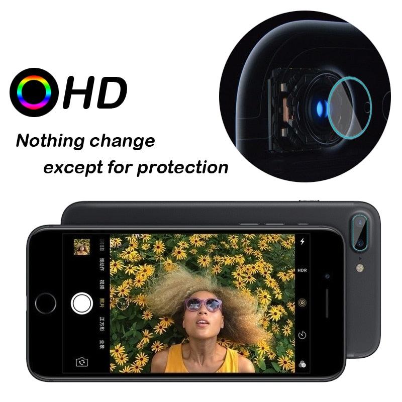 2pcs Camera Lens Protective Protector Cover for IPhone on X 8Plus 7Plus 6 6S 7 8 10 XR Xs Max Tempered Glass Film 9H Tempered Glass Camera Lens Protection Stevvex