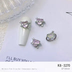 Light Luxury Charms Luxury Nails DIY Nail Charms Japanese Style Pink Jewel Nails Decor Manicure Ornaments Alloy