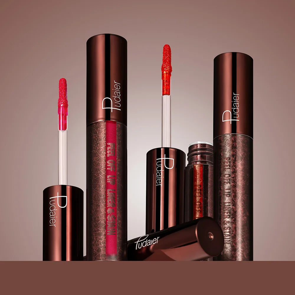 5Color Liquid Peel-off Lip Gloss Waterproof Long-lasting Matte Lipstick Non-stick Cup Makeup Moisturizing Lip Tattoo Pigment Lootquake LLC