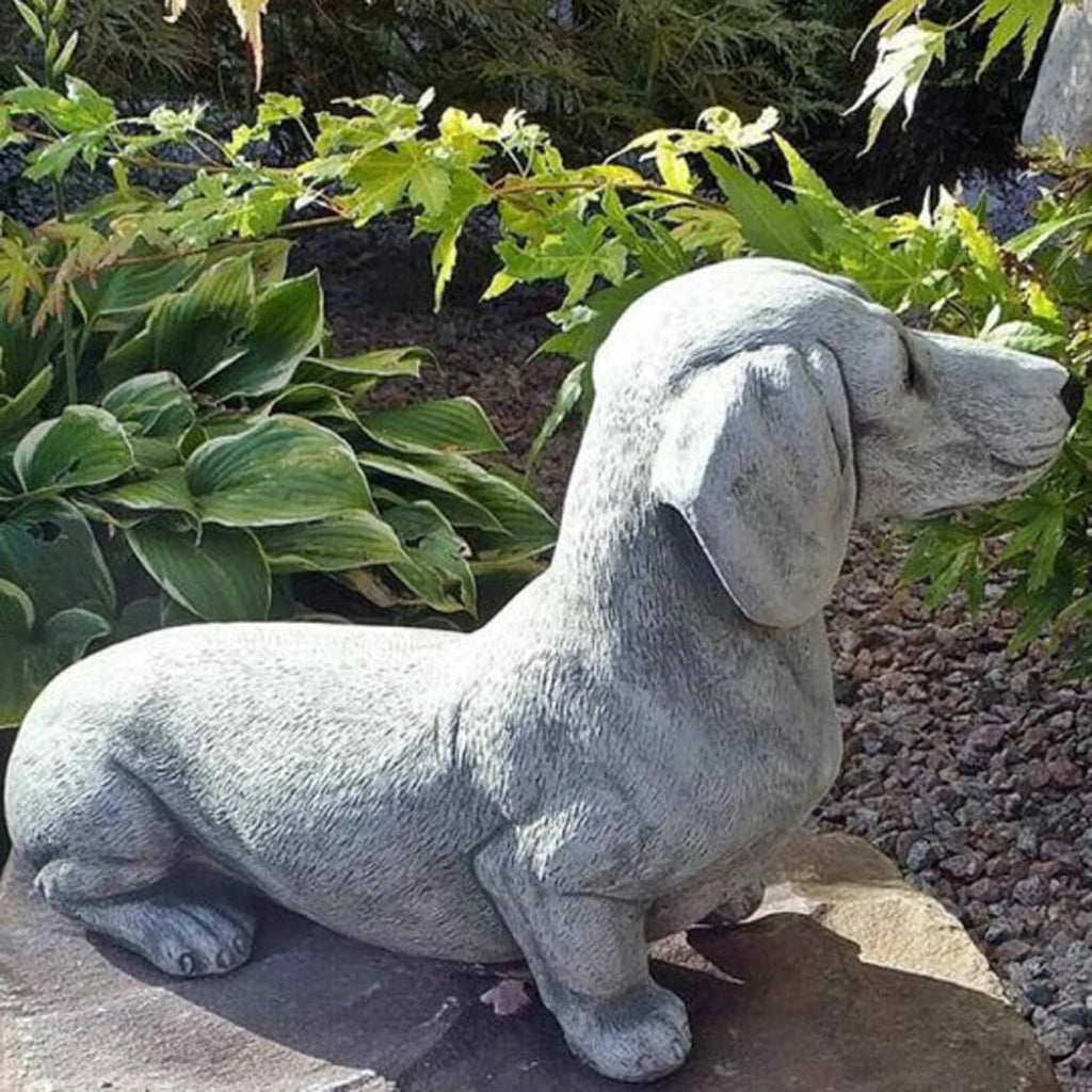 1pc Puppy Sculpture Garden Decoration Resin Puppy Decoration Garden Decoration Commemorative Dog Statue Puppy Lying Decoration