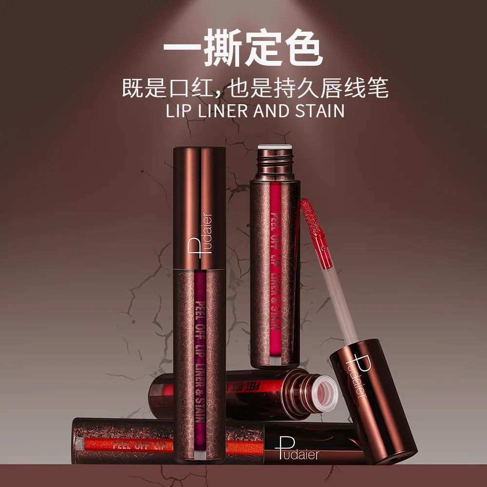 5Color Liquid Peel-off Lip Gloss Waterproof Long-lasting Matte Lipstick Non-stick Cup Makeup Moisturizing Lip Tattoo Pigment Lootquake LLC