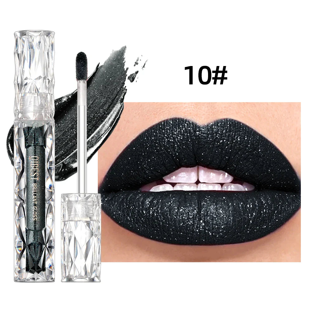 QIBEST Waterproof Diamond Shimmer Glitter Lipgloss Matte Liquid Lipstick Shiny Pearl Lip Glaze Long Lasting LipTint Women Makeup Lootquake LLC