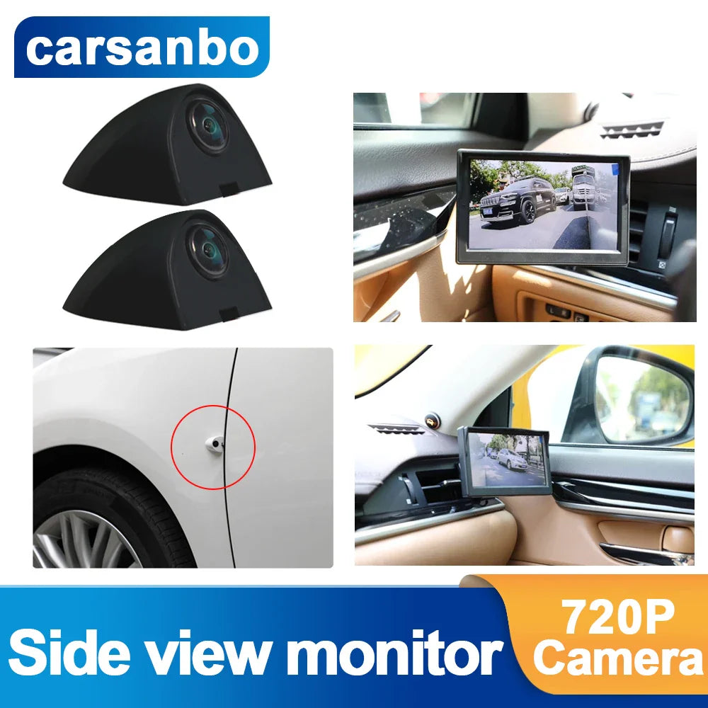 Carsanbo 5 Inch HD Mirror Monitor Car Digital Side View System with 720P Night Vision Camera Blind Spot Waterproof Accessories Lootquake LLC