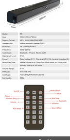 Home Theater Sound System Bluetooth Computer Speakers for TV Soundbar Box Subwoofer Radio Music Center Boom Box Column Hot Sale Lootquake LLC