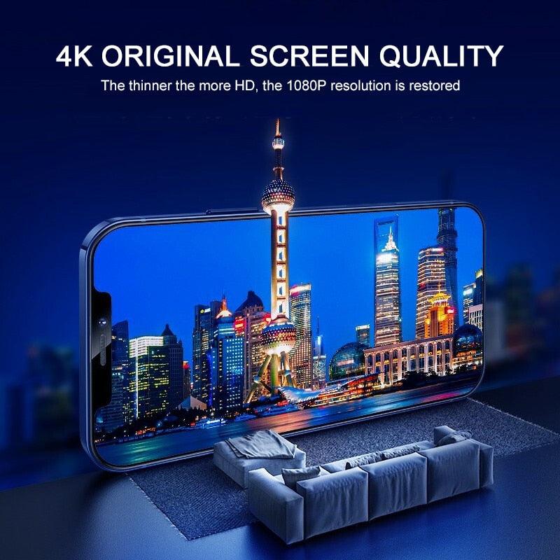 4PCS Full Cover Protective Glass For iPhone 11 12 13 14 Pro Max Screen Protector On iPhone X XR Xs Max 6S 7 8 Plus 13 Mini Glass Edge to Edge Coverage Ultra Clear Anti-Dust 9H Hardness Screen Protector Stevvex