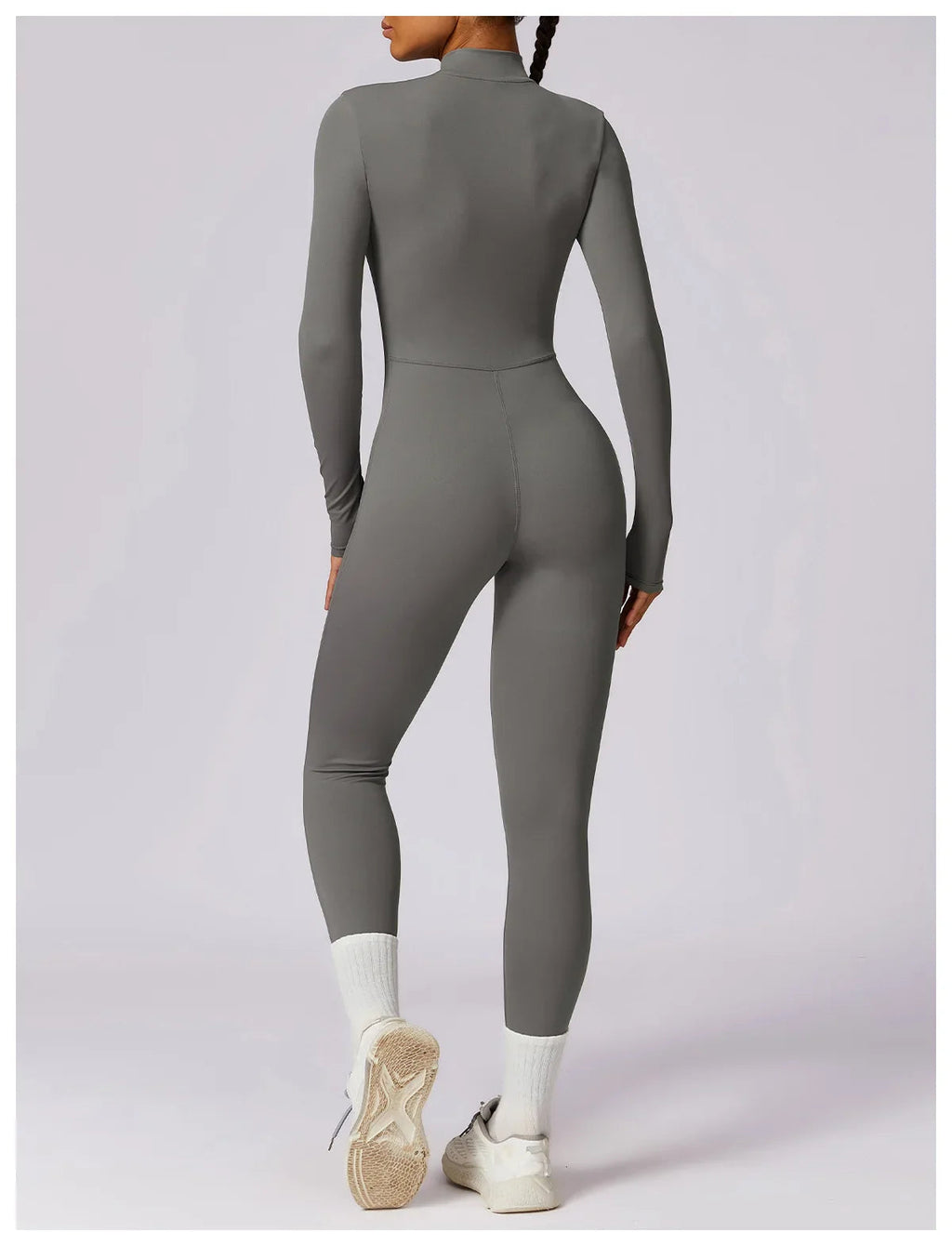 Yoga Jumpsuit Long Sleeved Zipper Rompers THRIXINE