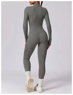 Yoga Jumpsuit Long Sleeved Zipper Rompers THRIXINE