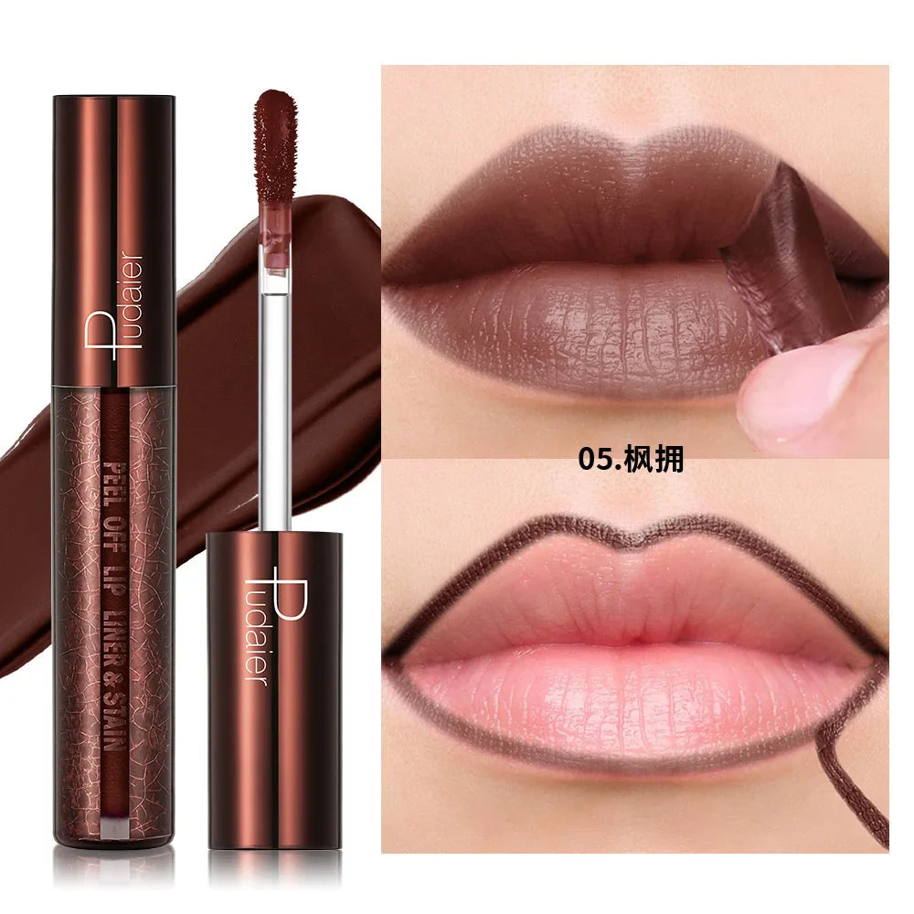 5Color Liquid Peel-off Lip Gloss Waterproof Long-lasting Matte Lipstick Non-stick Cup Makeup Moisturizing Lip Tattoo Pigment Lootquake LLC