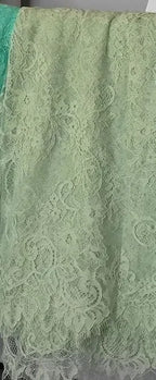 3Meters/lot Off White French Chantilly Lace Fabric , Eyelash Embroidery Lace Craft Bridal Veil Lace Accessory 150cm Width