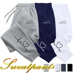 Heart Print Women's Sweatpants Jogging Pants THRIXINE