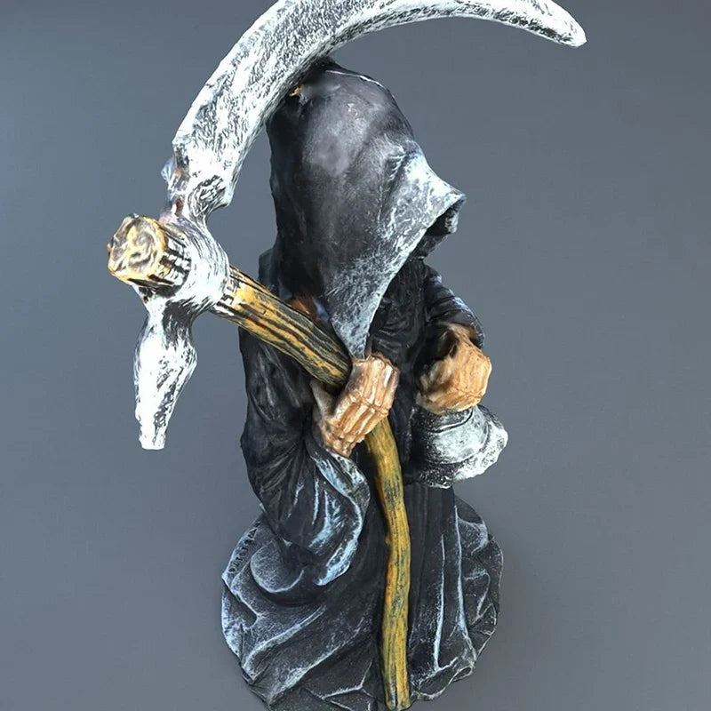 Holy Death Statue Standing Religious Decorative Figurine Grim Reaper Holding Scythe Statue Altar Halloween Lootquake LLC
