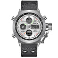 1pc / lot Men Genuine XINEW Brand Designer Watches Students Fashion Leather Band Alarm Stopwatch Electronic Watch Montre Homme