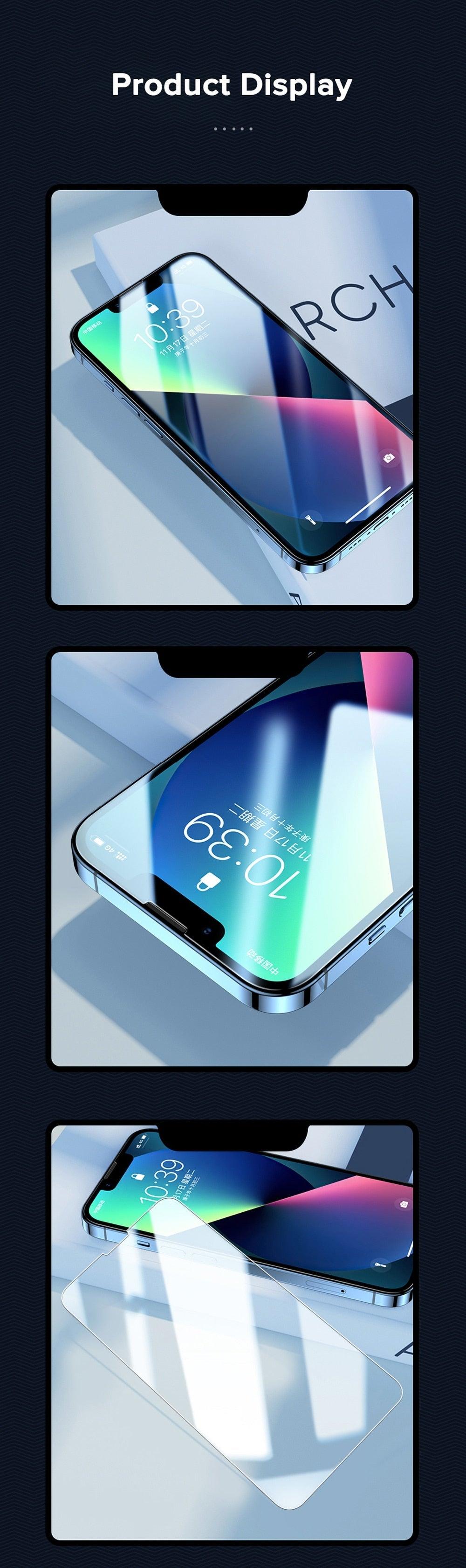 2PCS 9H Tempered Glass For iPhone 13 Pro Max 12 11 X XR XS 7 8 8P Max Full Cover Ultra-HD Screen Protector for iPhone 13 Tempered Glass Film with Auto Alignment Tool Easy Installation 99% HD Clear 9H Hardness Bubble Free Screen Protector For iPhone Stevvex