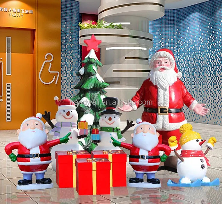 Outdoor Christmas Tree Decoration Life Size Christmas Statue For Sale