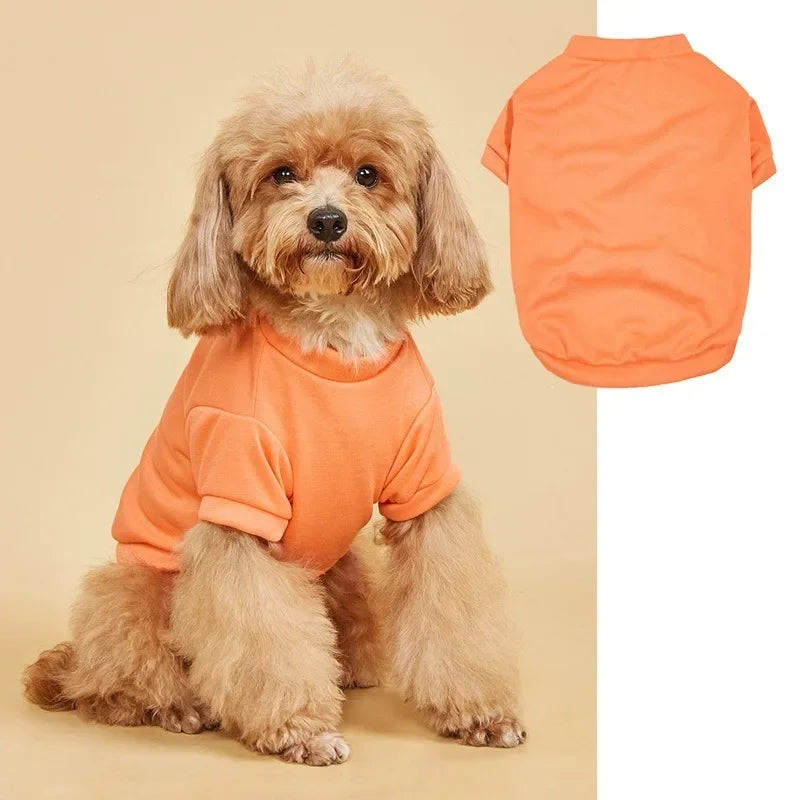 Breathable Dog T-shirt Solid Comfortable Thin Vest for Yorkshire Terrier Cute Summer Pet Clothes Dog Vest Pet Supplies Pi-Mart