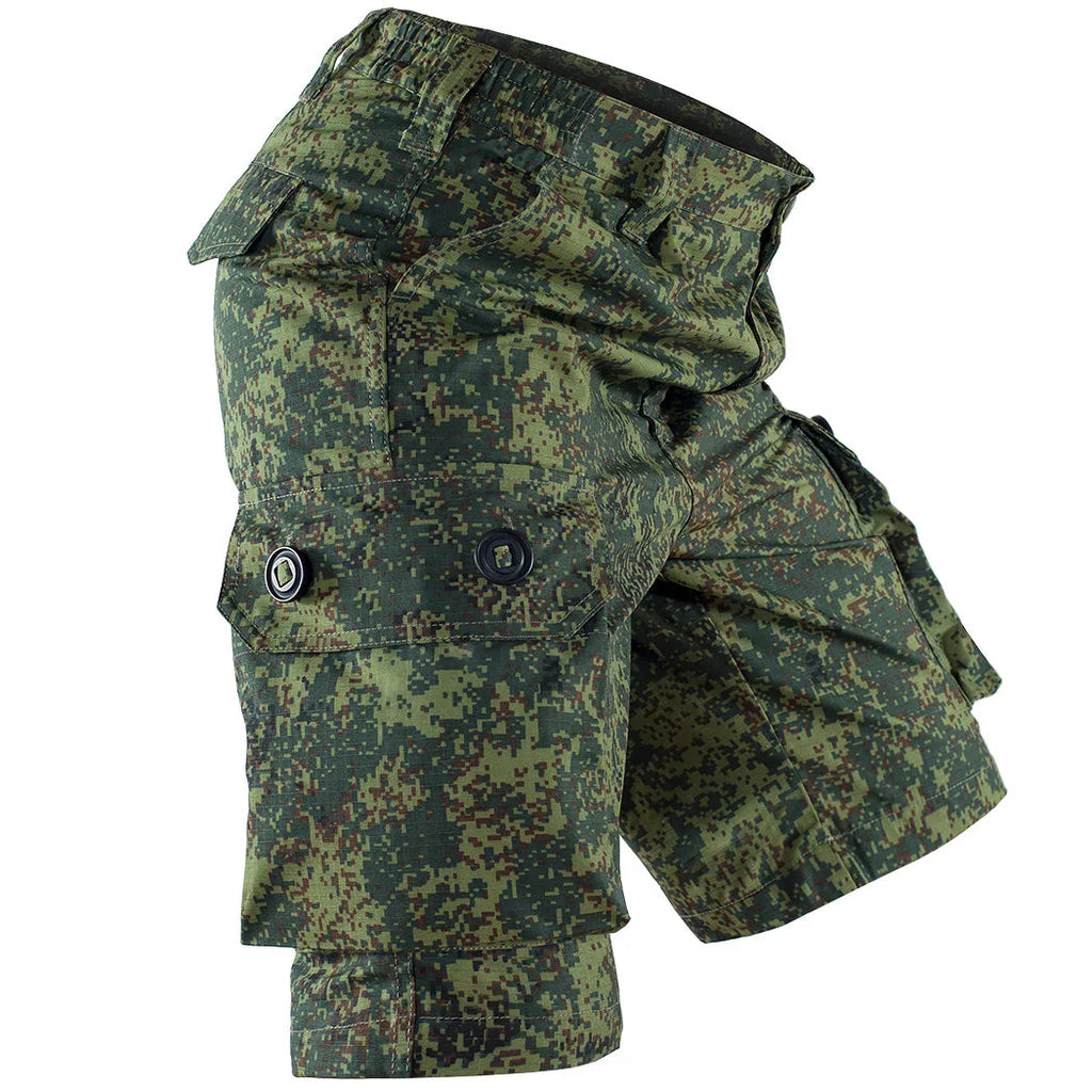 TrekMaster Men's Multi-Pocket Tactical Cargo Shorts THRIXINE