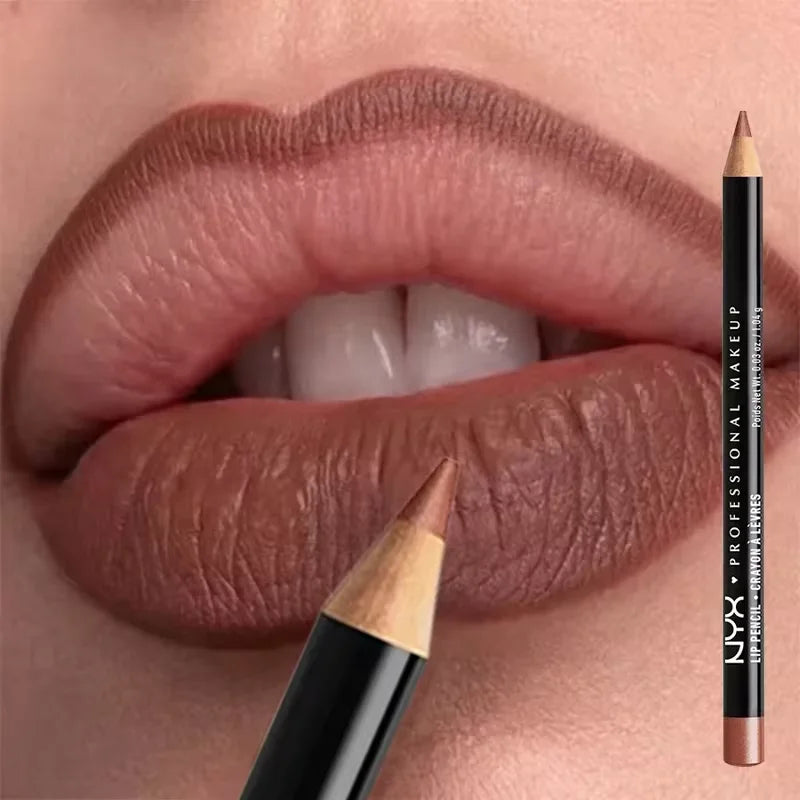 Slim Lip Pencil Nude Matte Creamy Lipstick Long-lasting Waterproof Plumping Lip Stain Natural Brown Lipliner Professional Makeup Lootquake LLC