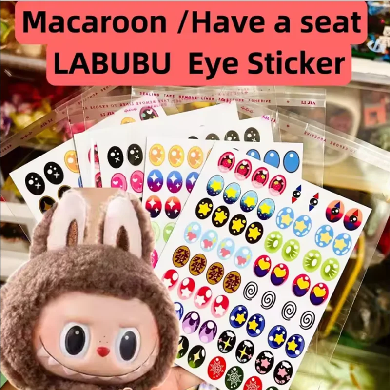 17cm Labubu V1v2 Custom Gorgeous And Exquisite Eye Stickers Eyelash Stickers Vinyl Dolls Makeup Diy Tools Accessories Lootquake LLC