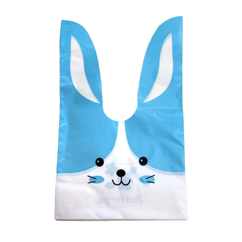 Hot Sale 20 / Batch Cute Rabbit Carrot Ear Biscuit Bag Candy Biscuit Gift Bag Snack Baking Packaging Supplies Easter Decoration Lootquake LLC