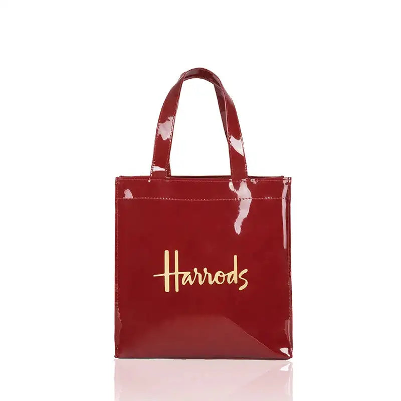Cartton Print PVC Reusable Women's Shopping Bag Eco Friendly Flower Shopper Handbag Casual Female Student Shoulder Book Purse