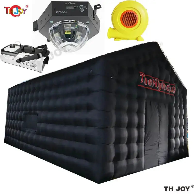 7x5m Disco Light N Fog Machine Black Cube Blow Up Bar Tent Inflatable Nightclub Portable Inflatable Party Tent Free Air Shipping