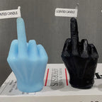 Middle Finger Shaped Model Scented Candle Funny Candle Statues Desk Decoration Hand Gesture Candle for Home Bedroom Supplies