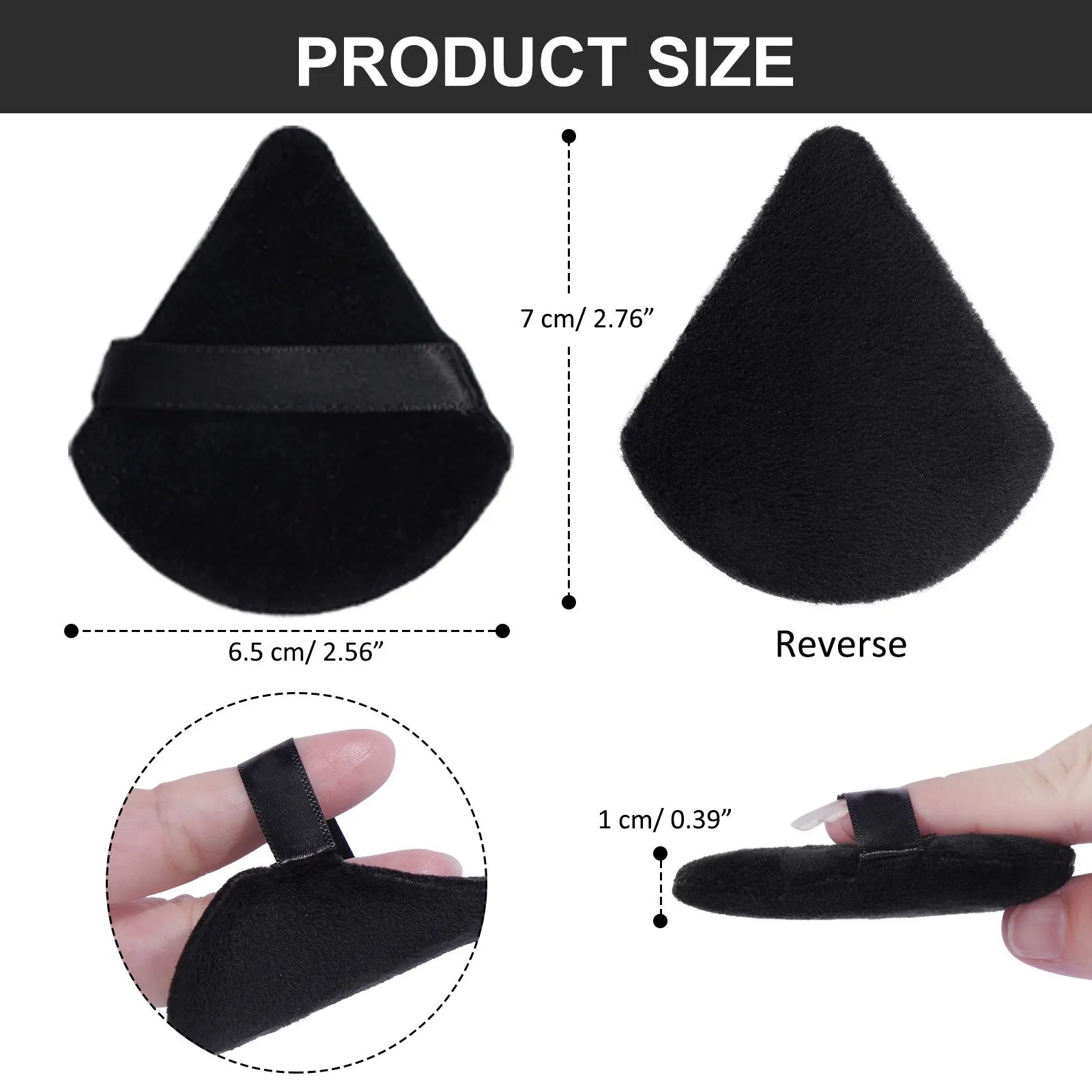 MAANGE 10/12 Pcs Triangle Powder Puff Wet Dry Use For Loose Powder Liquid Cosmetic Soft Plush Powder Puff Makeup Foundation Lootquake LLC