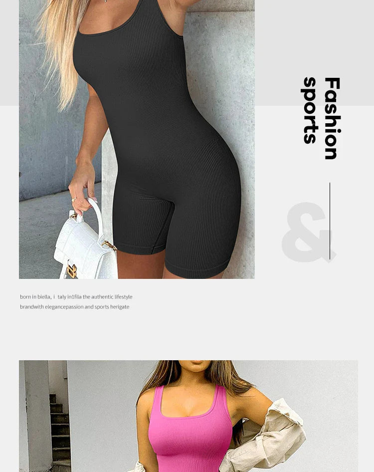 Seamless One-Piece Short Yoga Sportswear THRIXINE