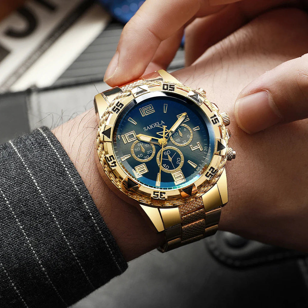 Men Business Watches Fashion Stainless Steel Band Male's Quartz Watch Lootquake LLC