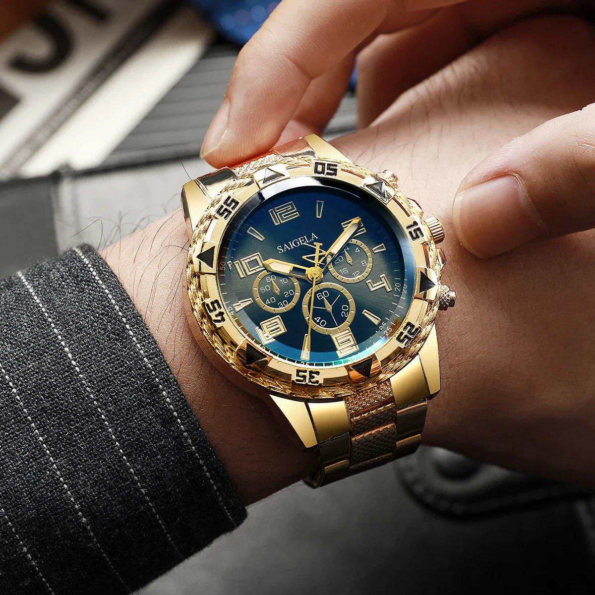 Men Business Watches Fashion Stainless Steel Band Male's Quartz Watch Lootquake LLC