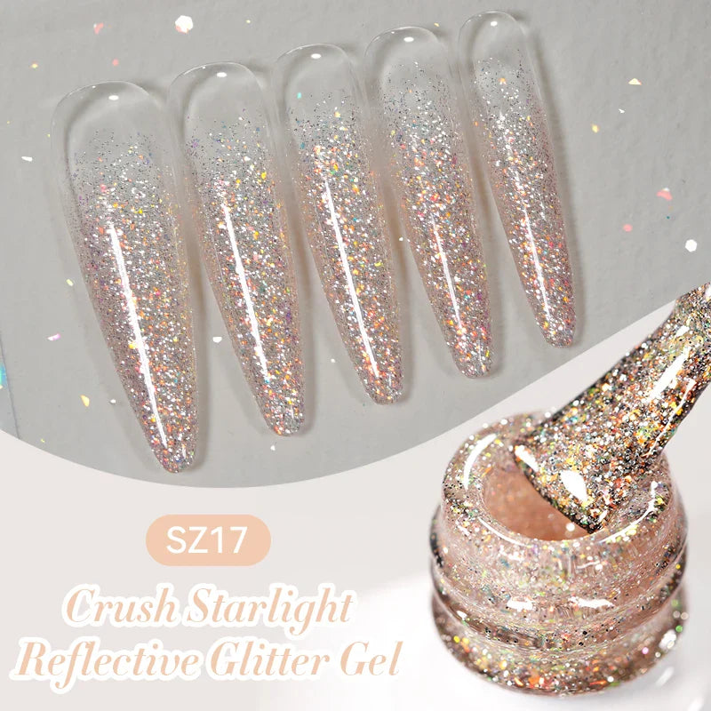 BORN PRETTY 10ml Reflective Glitter Gel Nail Polish Carat Mirage Sparkling Color Shine UV LED Soak Off Semi-Permanant Varnish Lootquake LLC