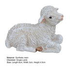 Sheep Sculpture  Cute Micro Landscape Sheep Sculpture  Synthetic Resin Animal Figurine Lootquake LLC