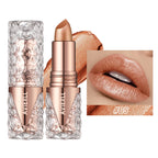 Fine Glitter Lipstick, Quicksand Gold Lipstick Non-sticky Non-fading Lipstick Pearlescent Long-lasting Silky Mermaid Lipstick Lootquake LLC