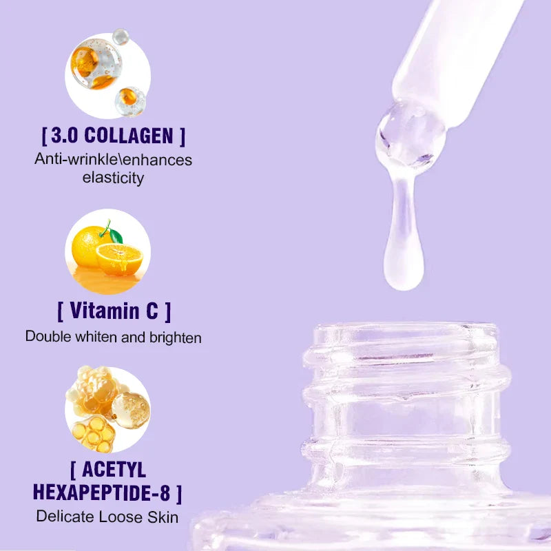 Collagen Whitening Facial Essence Anti-Aging Firming Skin Remover Wrinkle Moisturising Brightning Hyaluronic Acid Face Serum Lootquake LLC