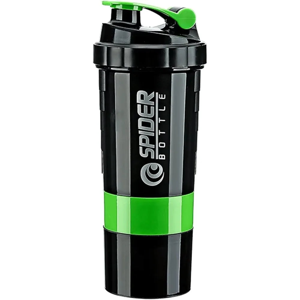 3 Layers Shaker Protein Bottle Powder Shake Cup Water Bottle Plastic Mixing Cup Body Building Exercise Bottle Lootquake LLC