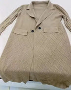 Korean French Style Cashmere Sweater Ladies Wool Windbreaker Cardigan New Autumn Winter Women Knitted Sweater Long Cardigan Coat