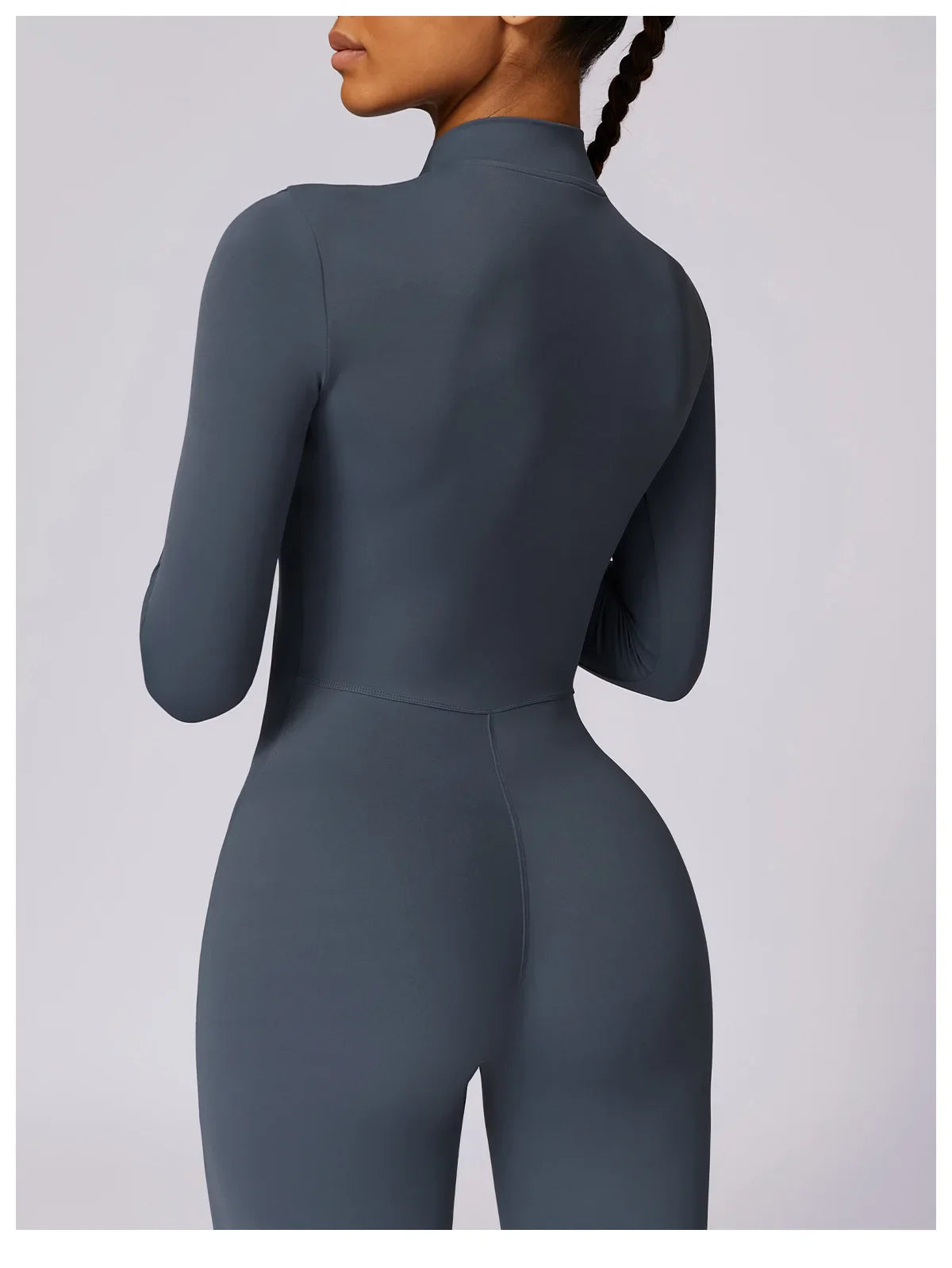 Yoga Jumpsuit Long Sleeved Zipper Rompers THRIXINE