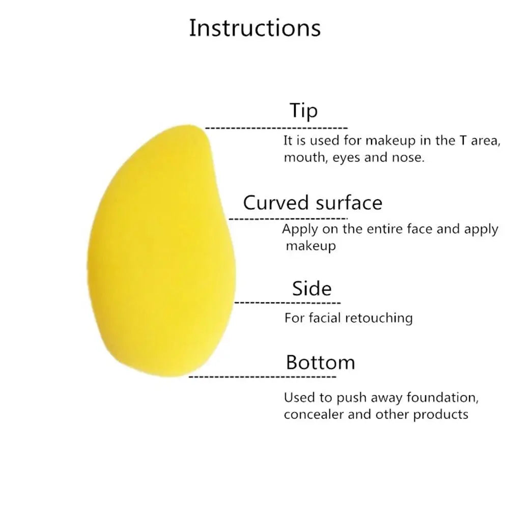 Women Foundation Powder Mango Shape Cushion Sponge Cosmetic Puff Beauty Tool Makeup Egg Lootquake LLC