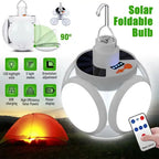 Portable Solar Powered LED Rechargeable Camping Light Hook Tent Light Multifunctional Outdoor Emergency Lighting Spotlight