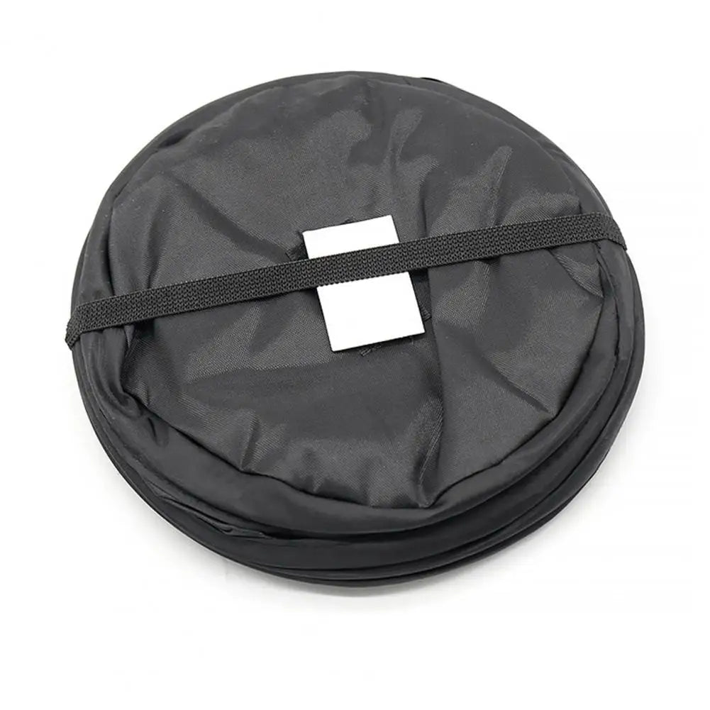 Car Trash Can Foldable Car Garbage Bin with Fastener Tape Large Capacity Waste Bin Easy Installation Collapsible Rubbish Holder