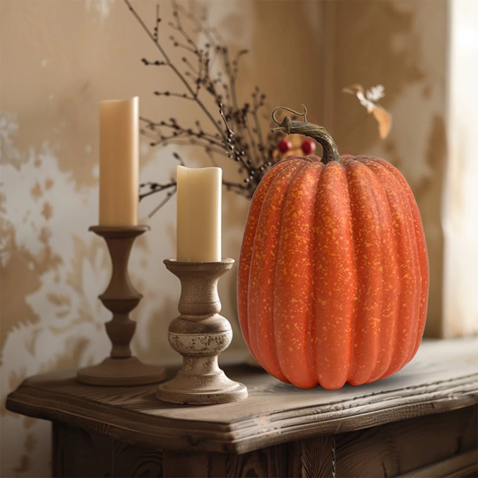Halloween Pumpkin Decor Artificial Style Thanksgiving Day Dining Table Central Kitchen Decor Supplies Fall-Themed Wedding Decor Lootquake LLC