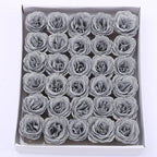30pcs of 7cm Glitter spray artificial flower rose for Christmas gift hot Valentine DIY bouquet easter wedding Birthday decor Lootquake LLC