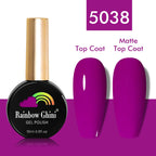 Rainbow Ghini UV LED Glitter Purple Gel Nail Polish 15ml Manicure Art Accessories Nail Glue Supplies for Professionals Varnishes Lootquake LLC