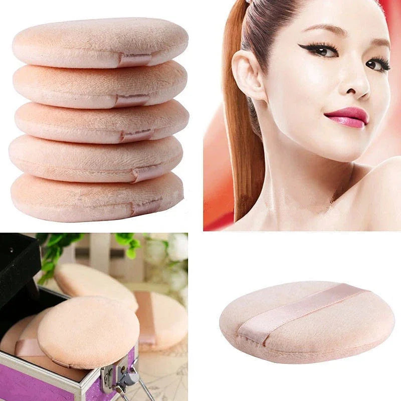 5/10pcs Professional Round Shape Facial Face Body Powder Foundation Puff Portable Soft Cosmetic Puff Makeup Foundation Sponge Lootquake LLC