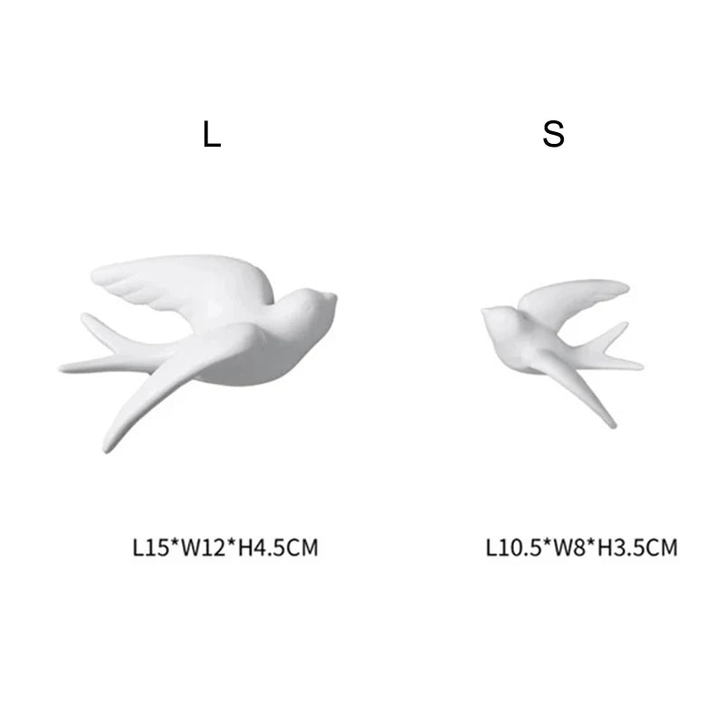 Small Animal Statues Sculptures Modern Cute Birds Home Decor Ornaments for Office Desktop Shelf