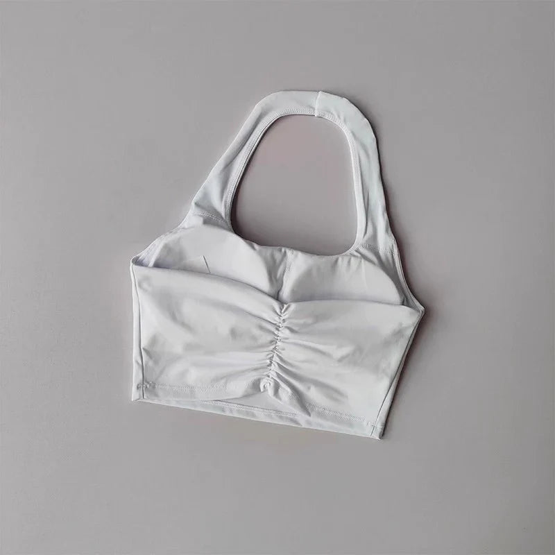 Backless Bliss: Sexy Sports Bra & Yoga Crop Top THRIXINE