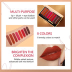 IMAGIC 8-Color Lipstick Palette Set Moisturizer Matte DIY Lipsticks Velvet Long Lasting Waterproof Lipgloss Pigments Lips Makeup Lootquake LLC
