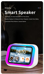 Smart Bluetooth Translator RGB Speaker 18 Languages Real-time Translation AI bluetooth 5.4 speaker with LCD display, game,alarm Lootquake LLC